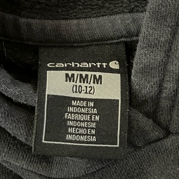 Carhartt Kids size 10/12 Black Hoodie - Picture 2 of 2